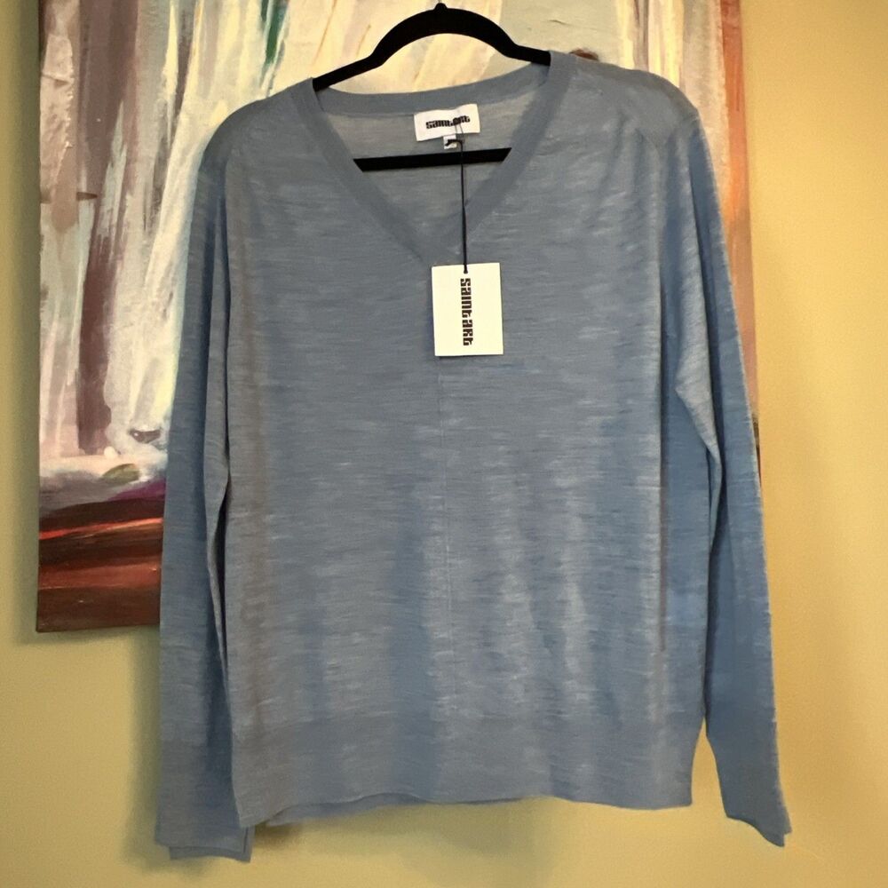 SAINT ART Sz M Bayley 100% Wool Sweater Blue